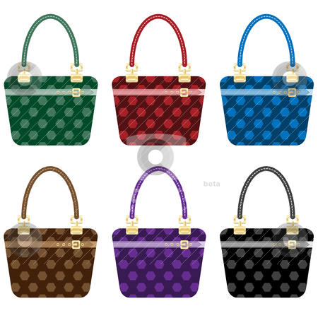 Ladies Fashion Handbags Set Stock Vector Clipart Ladies Fashion