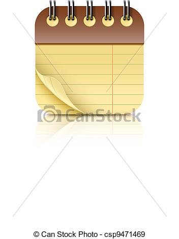 Of Coil Bound Notebook Icon   Vector Illustration Of Retro Coil