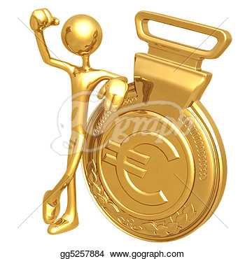 Stock Illustration   Gold Medal Euro Winner  Clipart Gg5257884