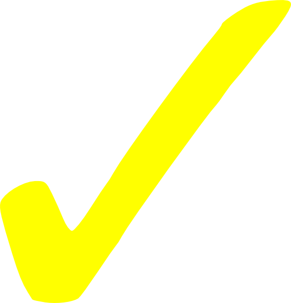Transparent Yellow Checkmark Clip Art At Clker Com   Vector Clip Art    