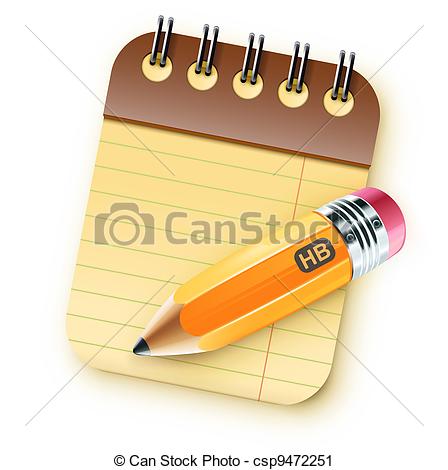 Vector Clip Art Of Coil Bound Notebook   Vector Illustration Of