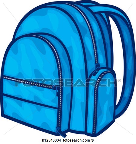 Verpacken  Backpack Schule Bag   Fotosearch   Suche Clip Art