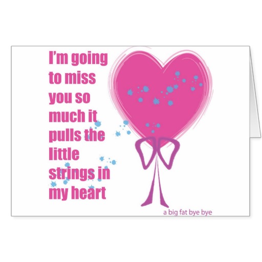 Will Miss You Cards   Zazzle