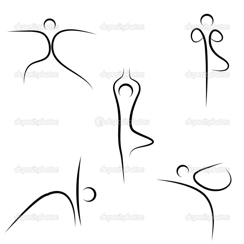 Yoga Sketch   Stock Photo   Get4net  4390063