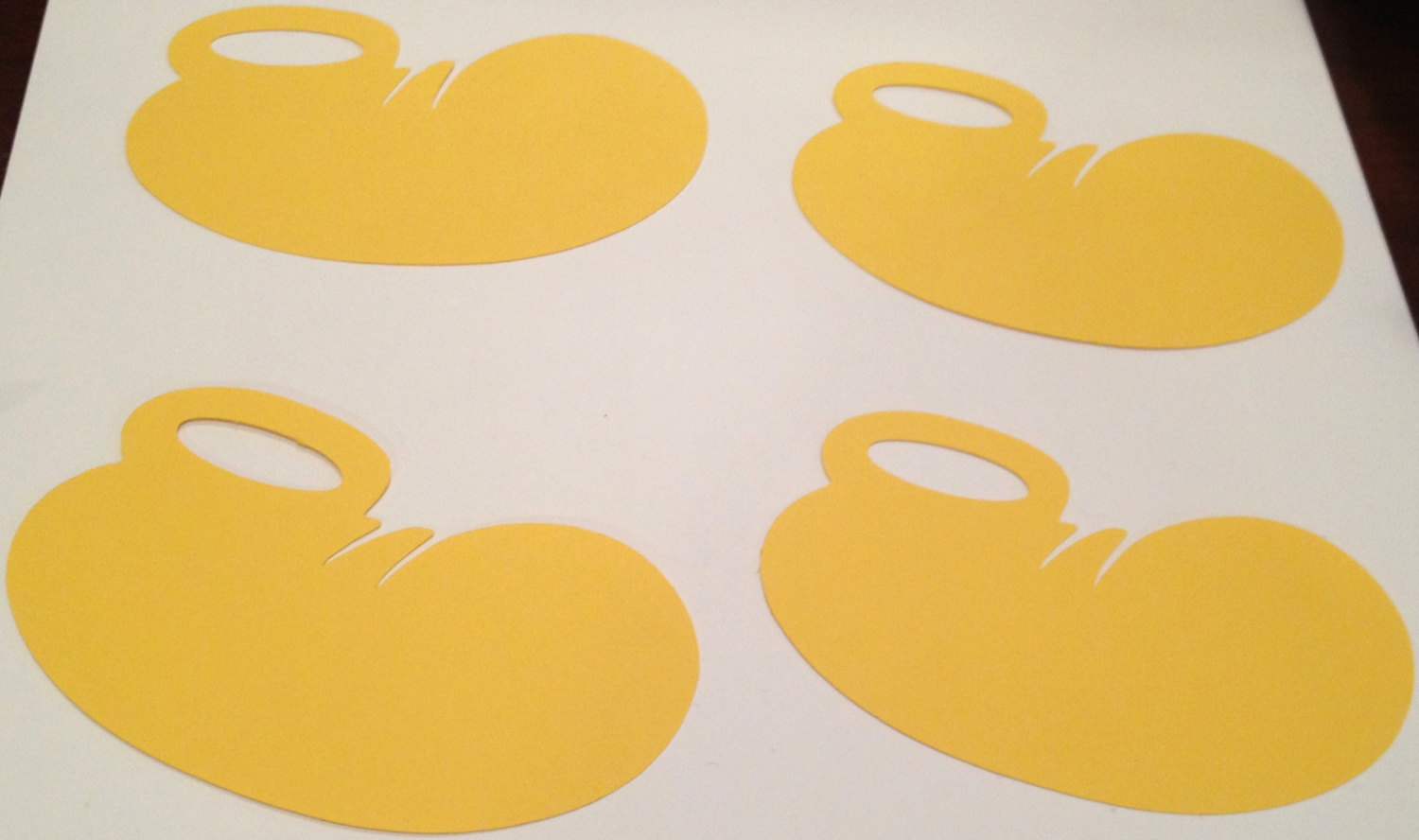 30 Mickey Mouse Yellow Shoes Silhouette Card By Lulubellacreations