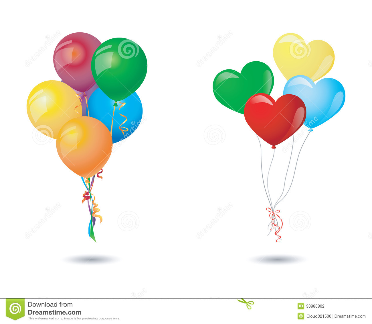 Balloon And Heart Balloon Stock Photography   Image  30886802