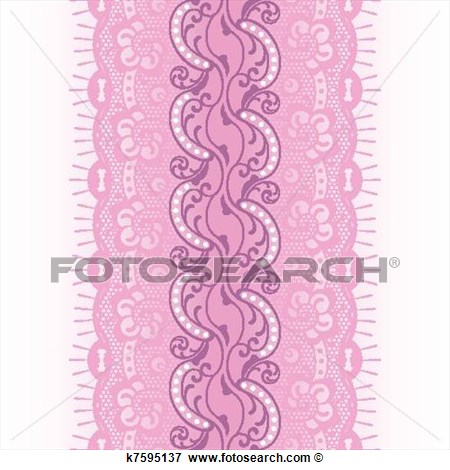 Clip Art   Pink Lace Ribbon Seamless  Fotosearch   Search Clipart
