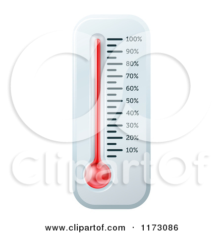 Clipart Of A 3d Frozen Thermometer With Winter Ice   Royalty Free    