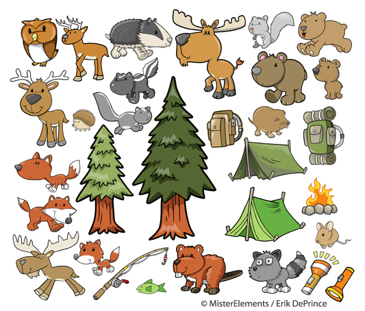 Cute Camping Forest Animals By Erikdeprince On Deviantart