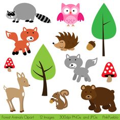 Forest Animals Clip Art Clipart Woodland Animals Clip Art Clipart    