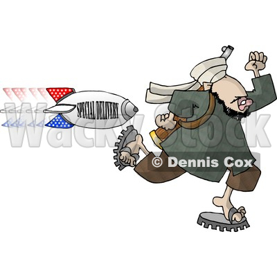 From An American Bomb Titled Special Delivery Clipart Illustration