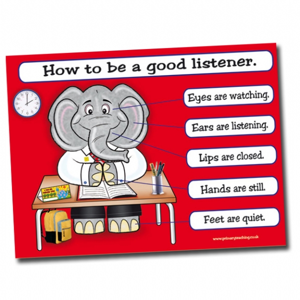 Good Listener Poster Be A Good Listener Poster