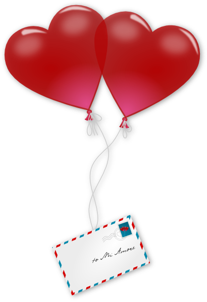 Heart Balloons Mail Clip Art At Clker Com   Vector Clip Art Online