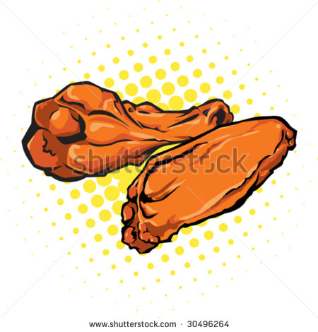Illustration Of Chicken Wings   Buffalo Style    Hqstockphotos Com
