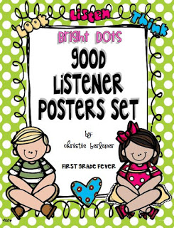 Kindergarten   First Grade Fever   I Can Be A Good Listener  Freebie