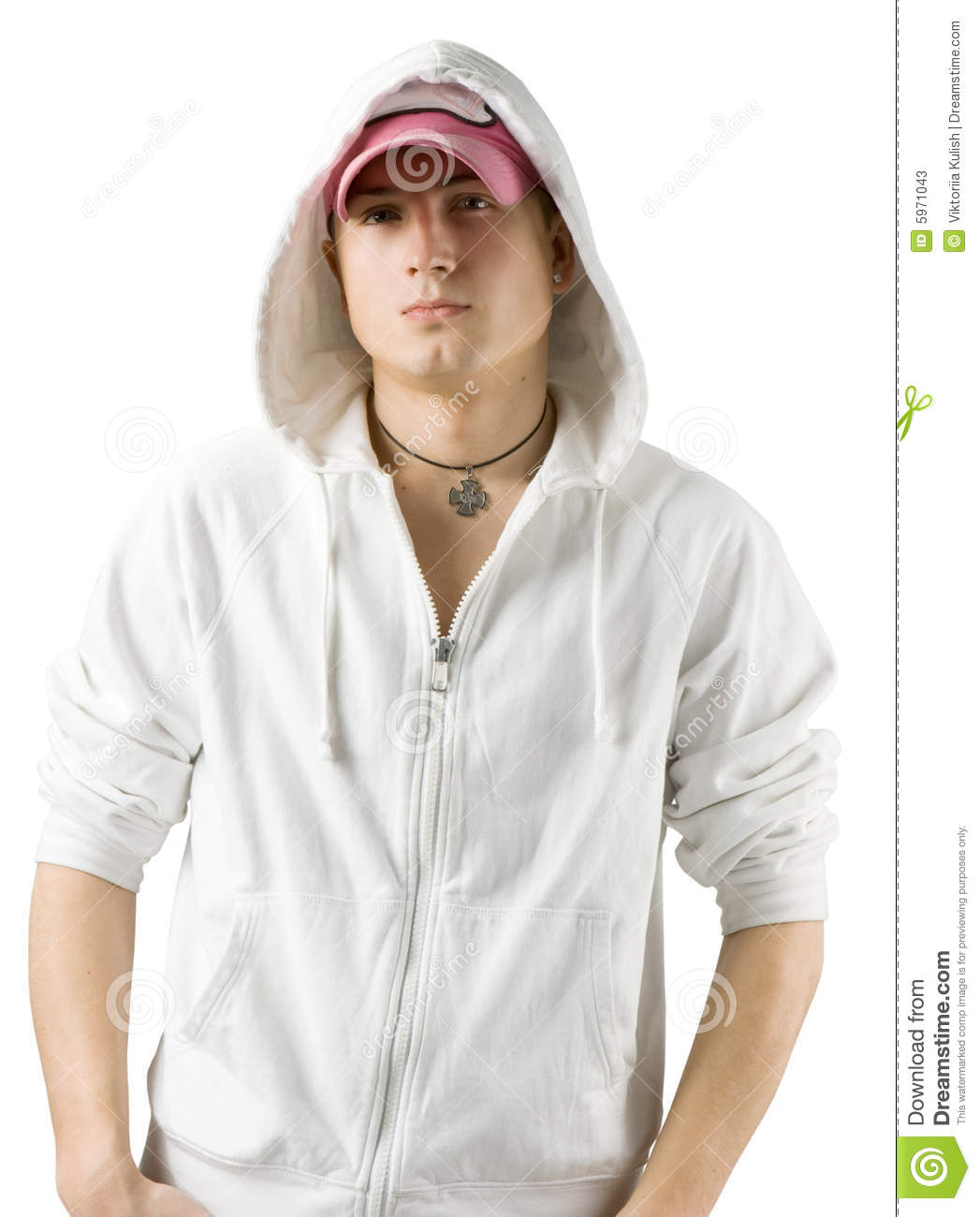 Modern Man In White Clothes Stock Photos   Image  5971043