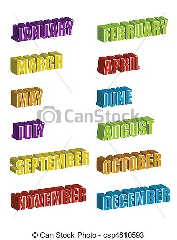 Months Of The Year Clip Art Months Of The Year  