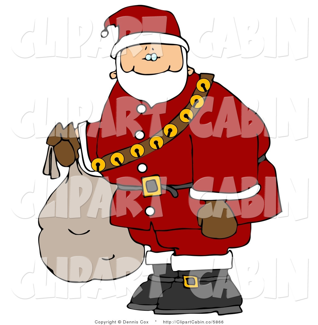 Pics Photos   Cartoon Clip Art Santa Carrying