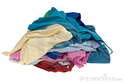 Pile Of Dirty Clothes For The Laundry Royalty Free Stock Photos