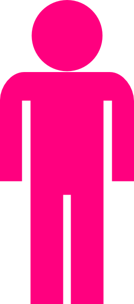 Pink Man Symbol Clip Art At Clker Com   Vector Clip Art Online    