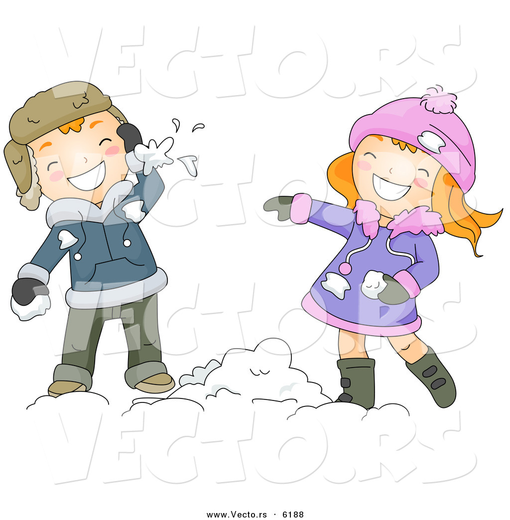 Royalty Free Snowball Fight Illustrations
