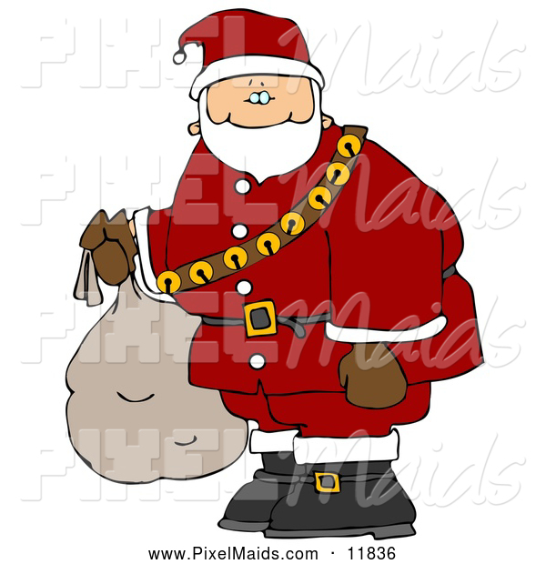 Santa Carrying Bag Of Toys Maid Clip Art Dennis Cox