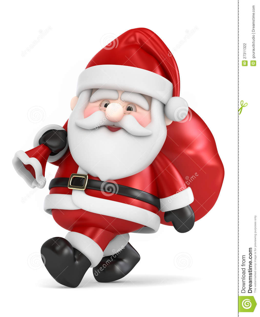 Santa Claus Carrying Bag Of Gifts Stock Photography   Image  27311322