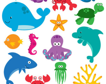Sea Animals Clip Art Clipart Sea Cr Eatures Clip Art Clipart