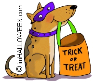 Spooky Clip Art Trick Or Treat Dog