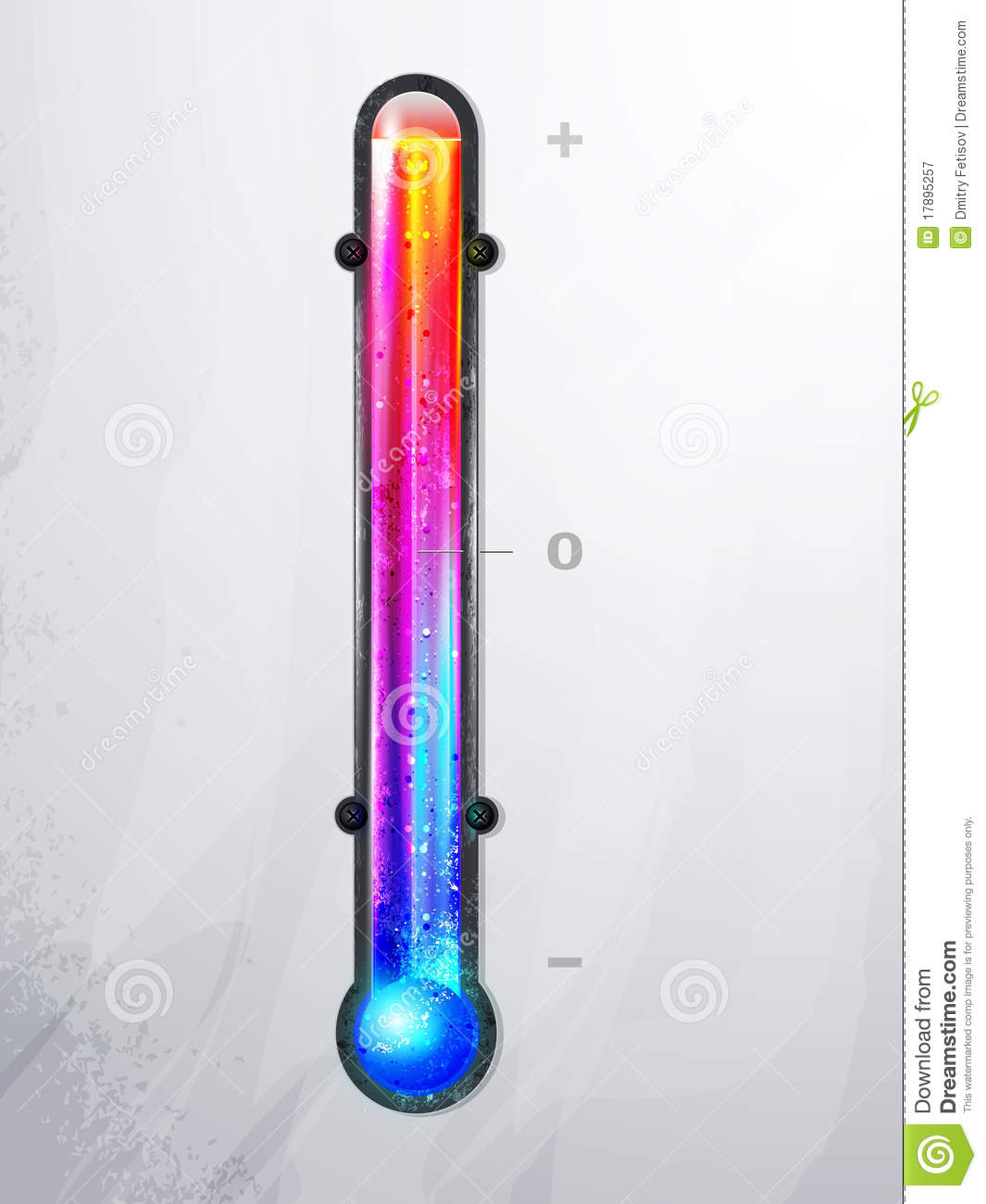 Thermometer Icon Of Hot And Cold Indicator  Eps10 Royalty Free Stock