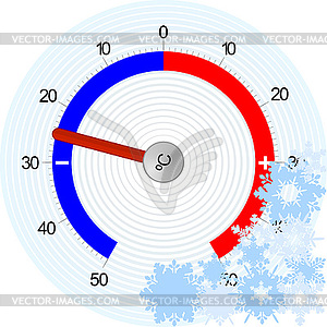 Thermometer  Winter   Vektor Skizze
