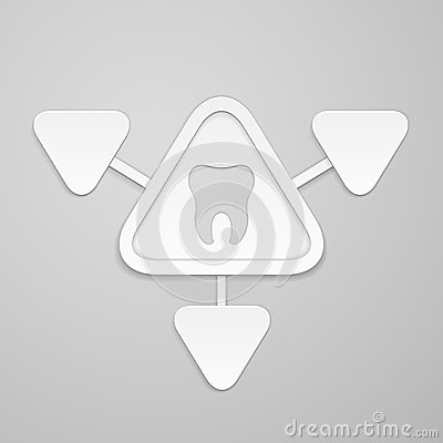 Tooth In And Around Triangle Stock Illustration   Image  42571244