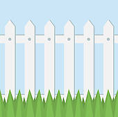 White Picket Fence Clip Art Illustrations  129 White Picket Fence