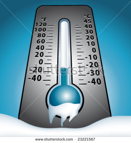 Winter Frozen Thermometer In Snow Vector   23221567   Shutterstock