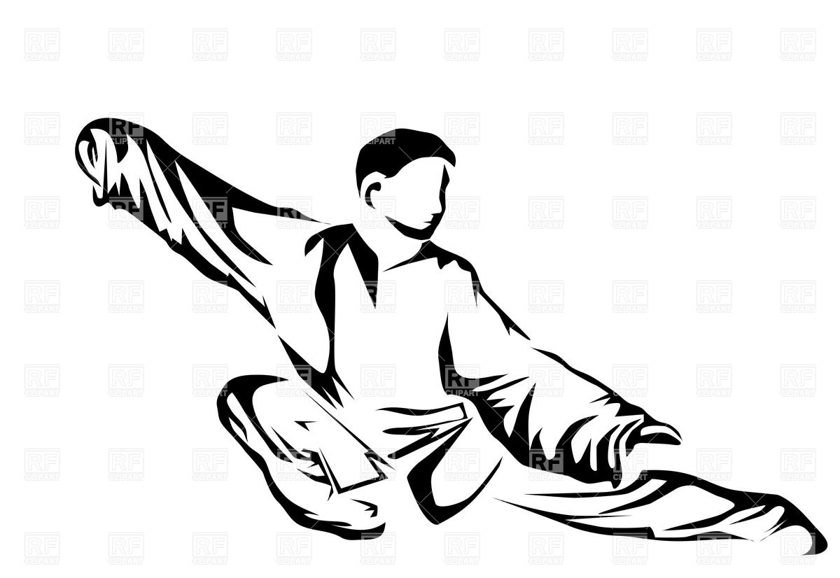 Wushu Martial Artist Download Royalty Free Vector Clipart  Eps 