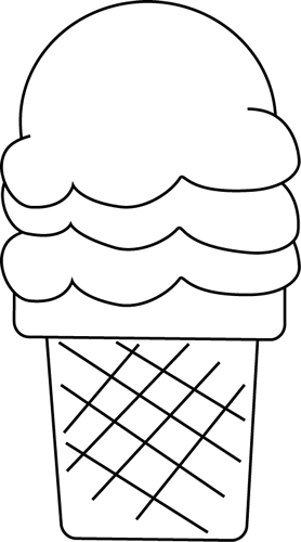 Black And White Ice Cream Clip Art