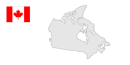 Canada Map Flag Icon Clip Art