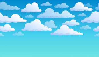 Cloudy Sky Cartoon Drawshop   Royalty Free Cartoon Vector Stoc
