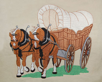 Covered Wagon With Horses Covered Wagon