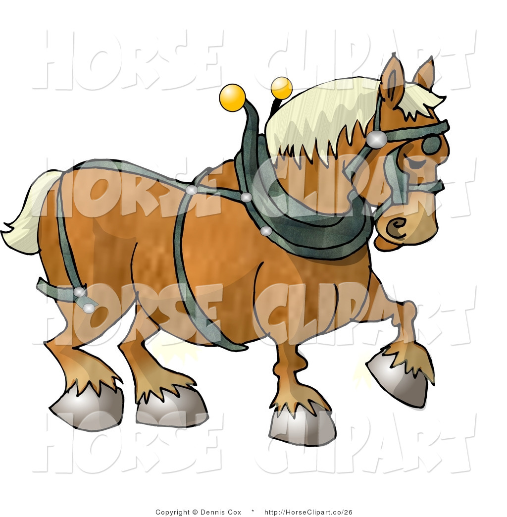Draft Horse Wagon Clip Art