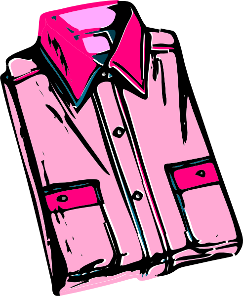 Fold Clothes Clipart Folded Pink Shirt Clip Art
