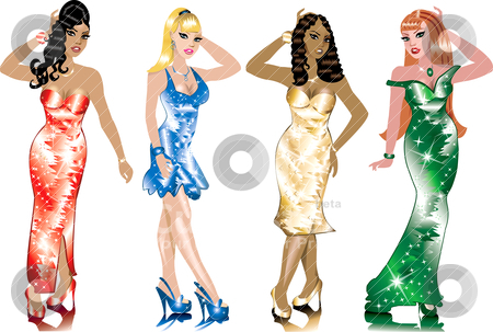 Formal Gown Women Stock Vector Clipart Formal Gown Women Can Be Used    