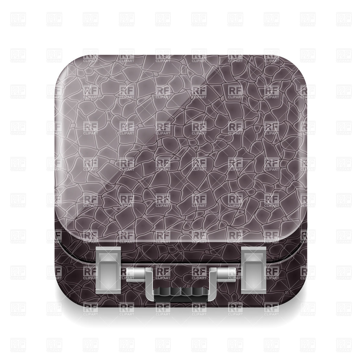 Glossy Leather Suitcase Icon Icons And Emblems Download Royalty Free