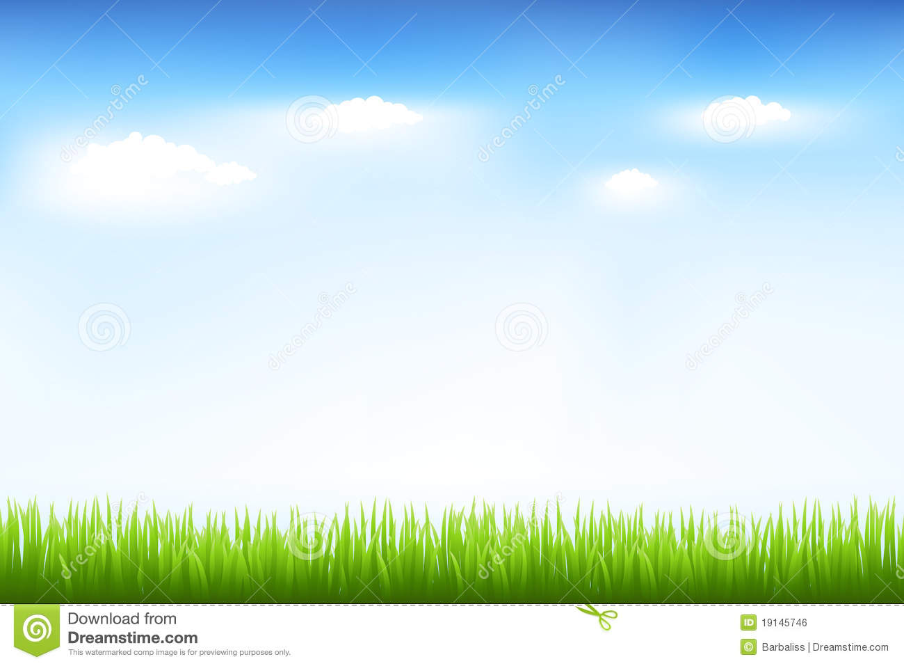 Green Grass And Blue Sky Royalty Free Stock Image   Image  19145746