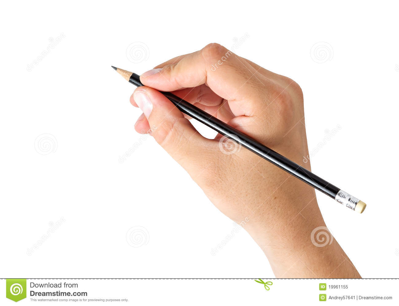 Hand Holding A Pencil Royalty Free Stock Photo   Image  19961155