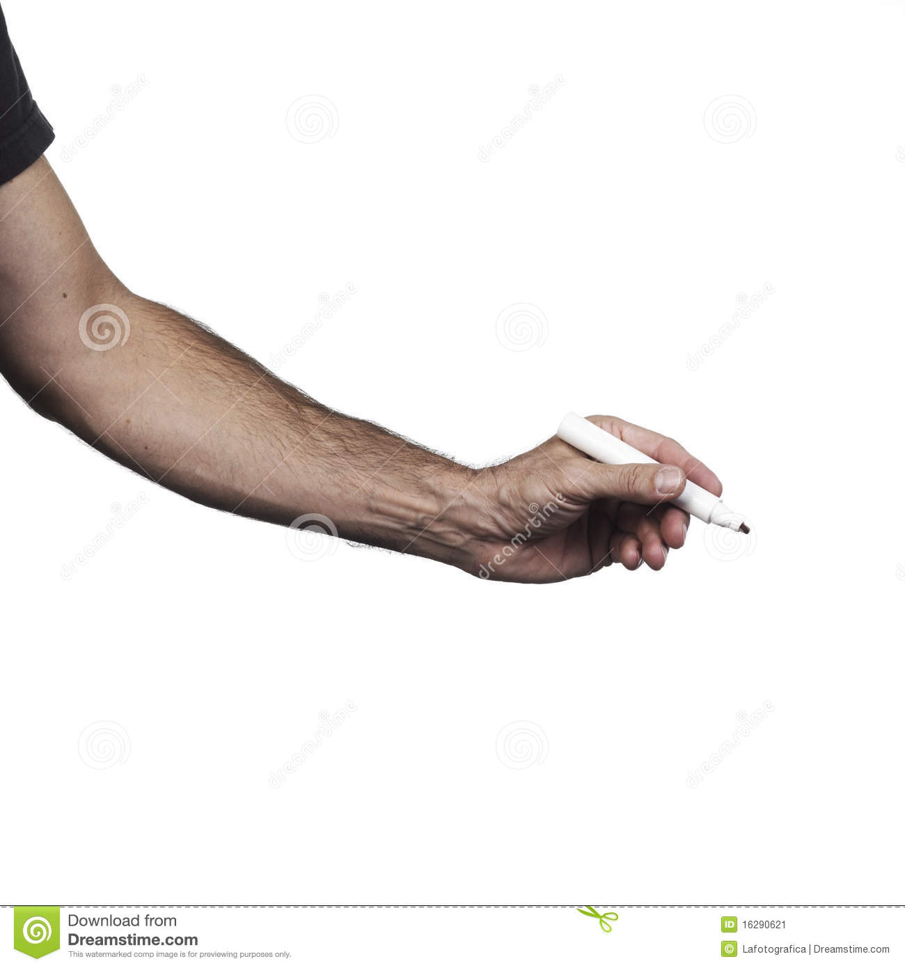 Hand Holding A Pencil Stock Image   Image  16290621