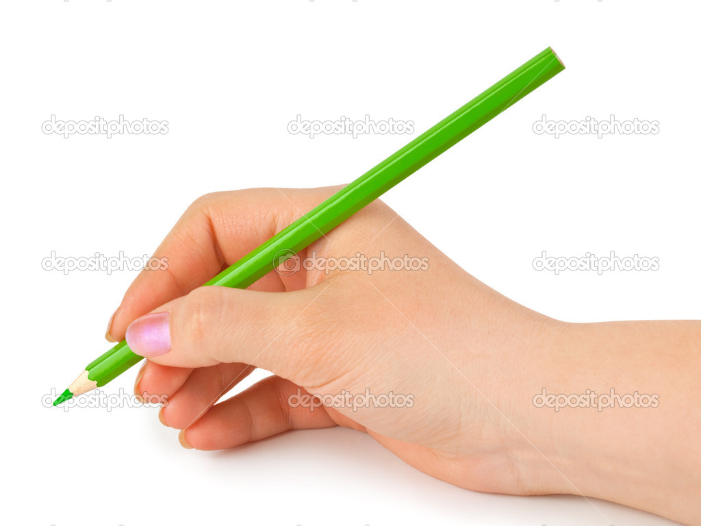 Hand Holding Pencil Clipart