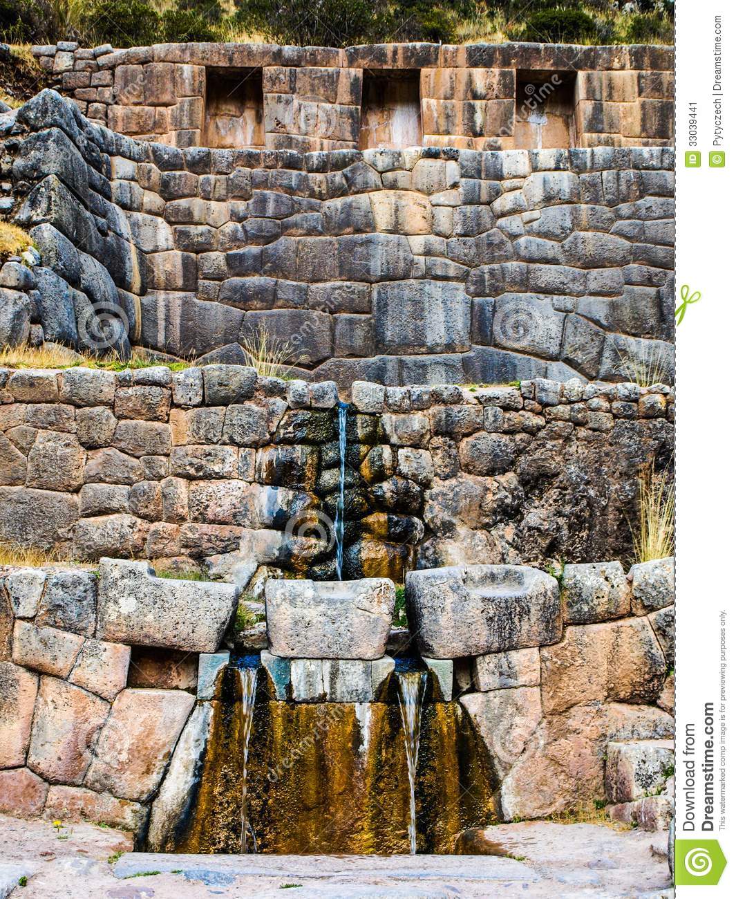 Inca S Bath   Tambomachay Stock Image   Image  33039441