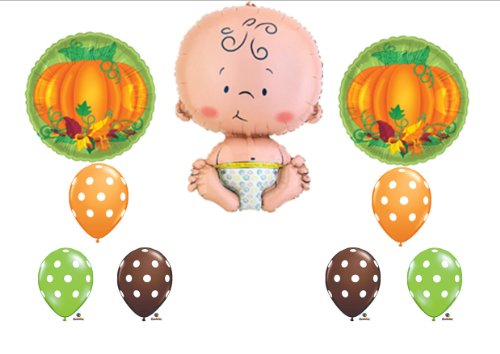 Lil Little Pumpkin Fall Baby Shower Party Balloons Decorations