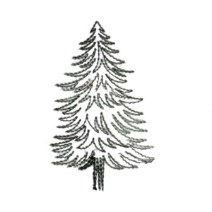 Needle Passion Embroidery Embroidery Design  Pine Tree Outline